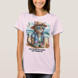 Camiseta Purfect Beach Life for Kitty Cat Lovers