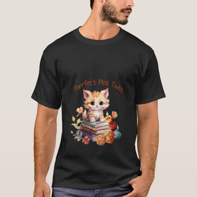 Camiseta Purfect Plot Twist Engraçado Gato Design de Ventil (Frente)
