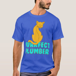 Camiseta Purfect Plumber Amarelo Gato Pão Púrpura Dom Peles