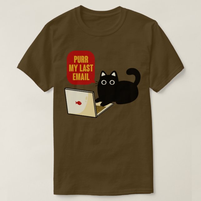 Camiseta Purgar Meu Último Gato Preto de Email de Tobe Fons (Frente do Design)