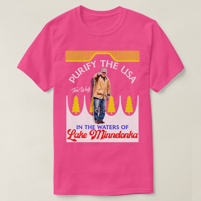 Camiseta Purifique Os EUA Nas Águas Do Lago Minnetonka Ti (Frente do Design)