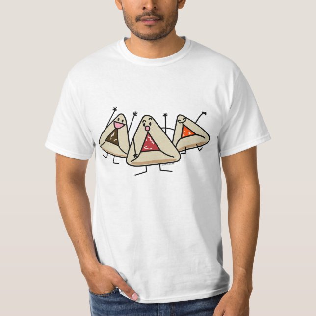 Camiseta Purim hamantaschen a pastelaria Sameach Oznei (Frente)