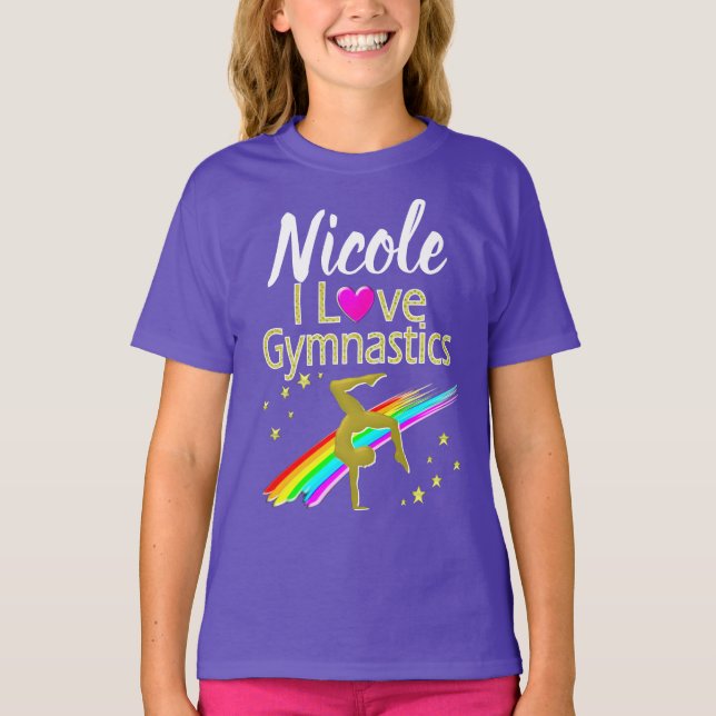 CAMISETA PURPER I AMOR GYMNASTICS DESIGN (Frente)