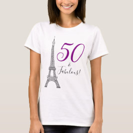 Camiseta Purple 50 e Fabulosa Torre Eiffel Paris