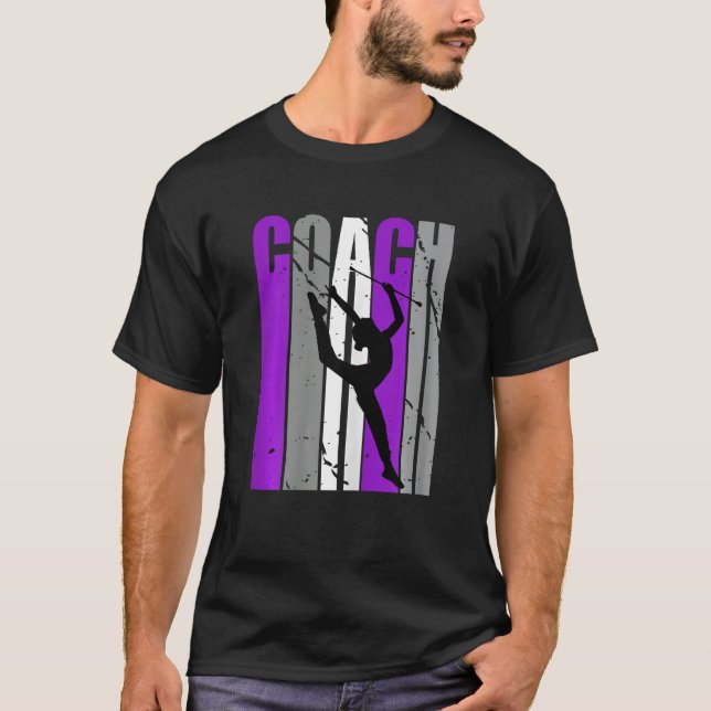 Camiseta Purple Artistic Rhythmic Gymnastics Coach Teacher (Frente)