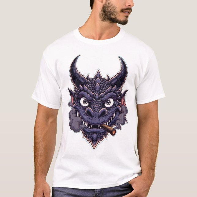 Camiseta Purple Dragon Fantasy Graphic (Frente)