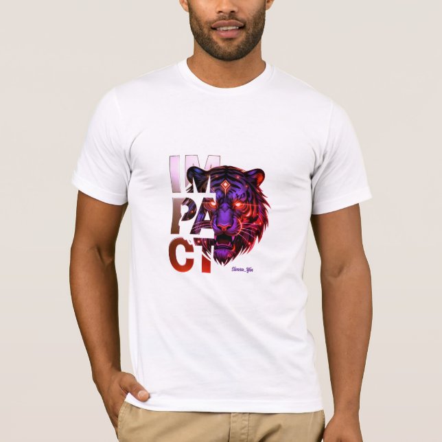 Camiseta Purple Gold Tiger 'IMPACT' - Bold Gold Aesthetic (Frente)