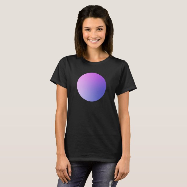 Camiseta Purple Gradient Circle Vignette Abstract Design (Frente Completa)
