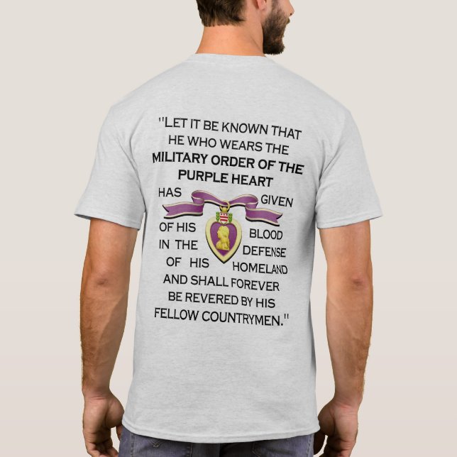 Camiseta "PURPLE HEART QUOTE" T-Shirt (Verso)