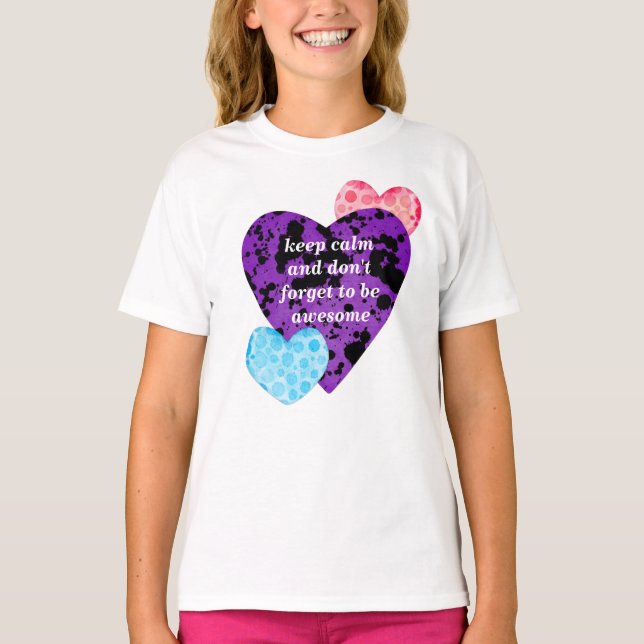 Camiseta Purple heart vibrant red love (Frente)