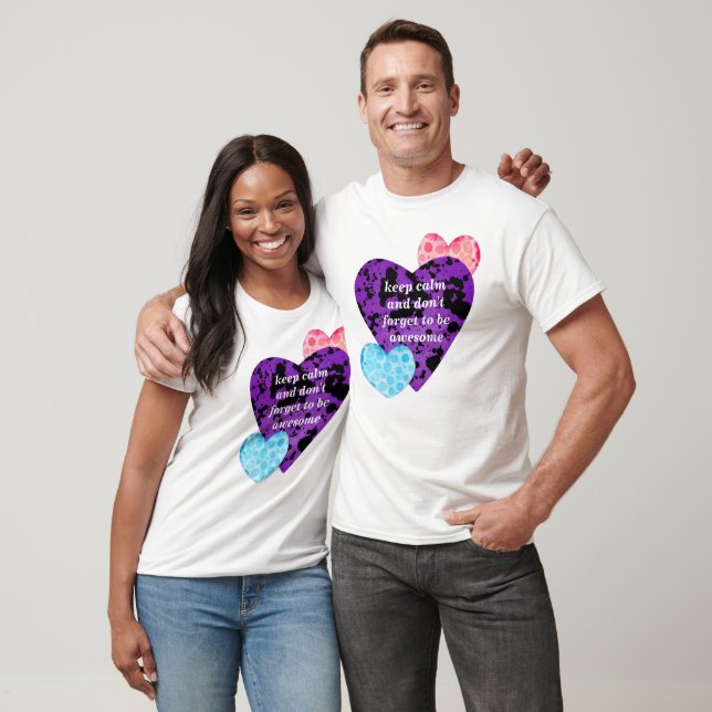 Camiseta Purple heart vibrant red love (Unissex)