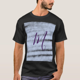 Camiseta Purple pastel watercolor monogram name letterretro