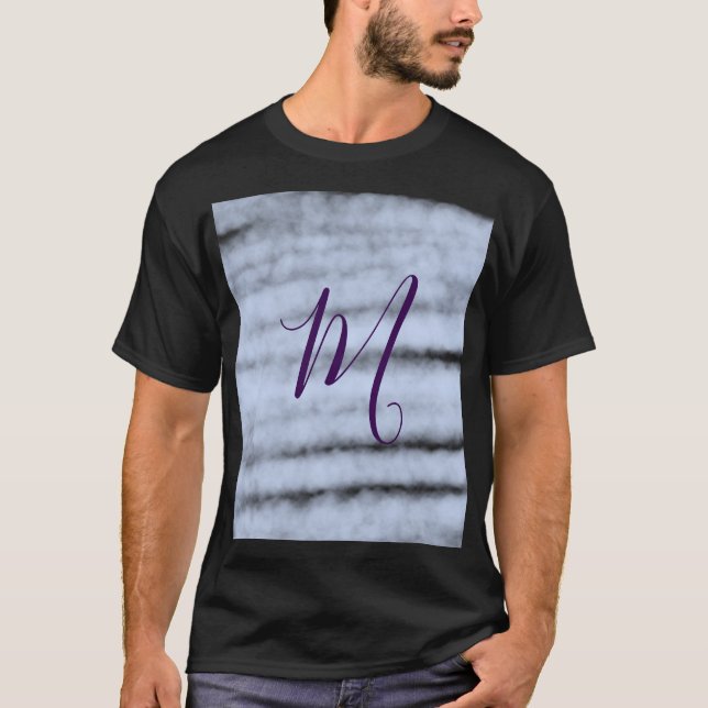 Camiseta Purple pastel watercolor monogram name letterretro (Frente)