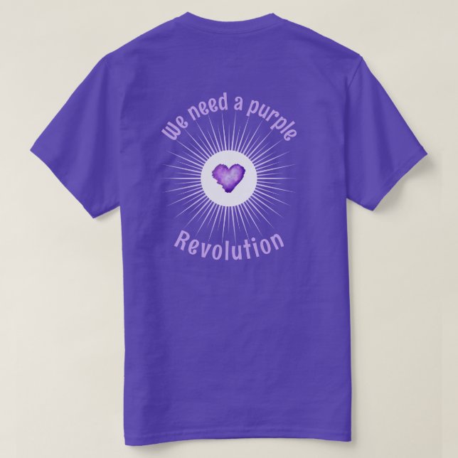 Camiseta Purple Revolution Men's Basic T-Shirt (Verso do Design)