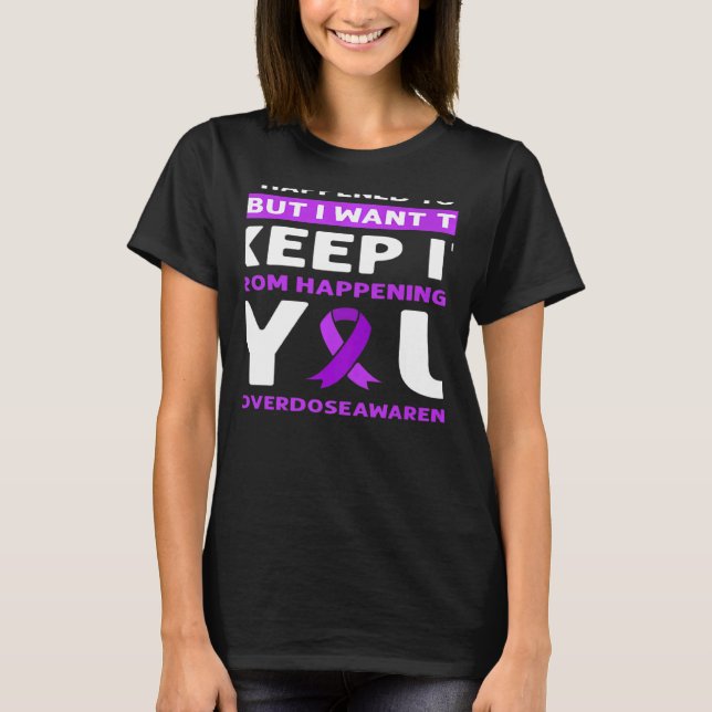 Camiseta Purple Ribbon Overdose Awareness (Frente)
