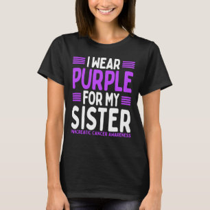 Camiseta Purple Sibling Pancreatic Cancer Awareness Sister