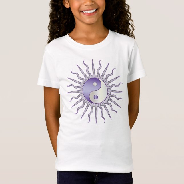 Camiseta Purple Starburst Yin Yang (Frente)