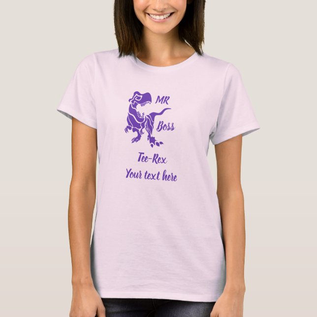 Camiseta Purple Trex, o Dino Chefe (Frente)