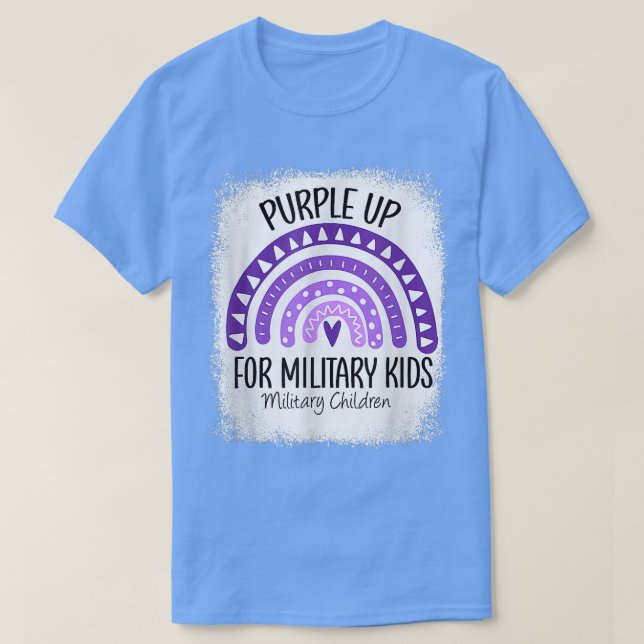 Camiseta Purple Up For Military Kids Military Child Month R (Frente do Design)