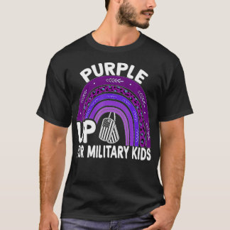 Camiseta Purple up for Military Kids Rainbow Military Child