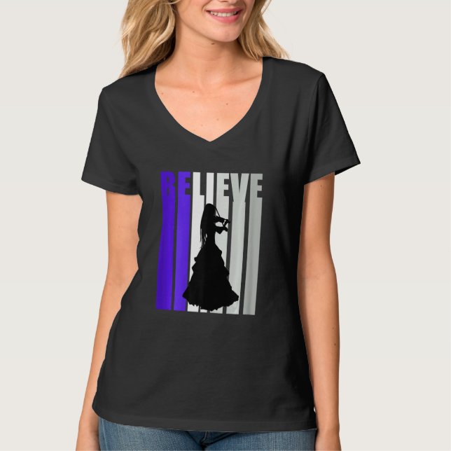 Camiseta Purple Violin Retro Girls Text Violinist Quotes Wo (Frente)