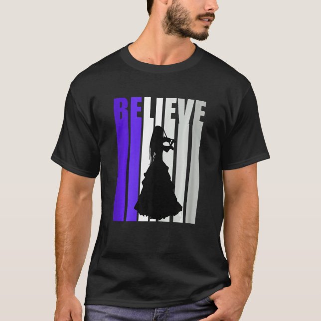 Camiseta Purple Violin Retro Girls Text Violinist Quotes Wo (Frente)