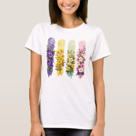 CAMISETA PURPLE YELLOW PINK GREEN WILDFLOWERS