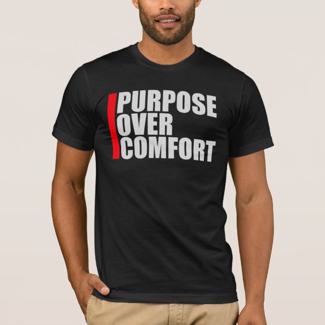 Camiseta Purpose Over Comfort Motivation Mindset Growth (Frente)