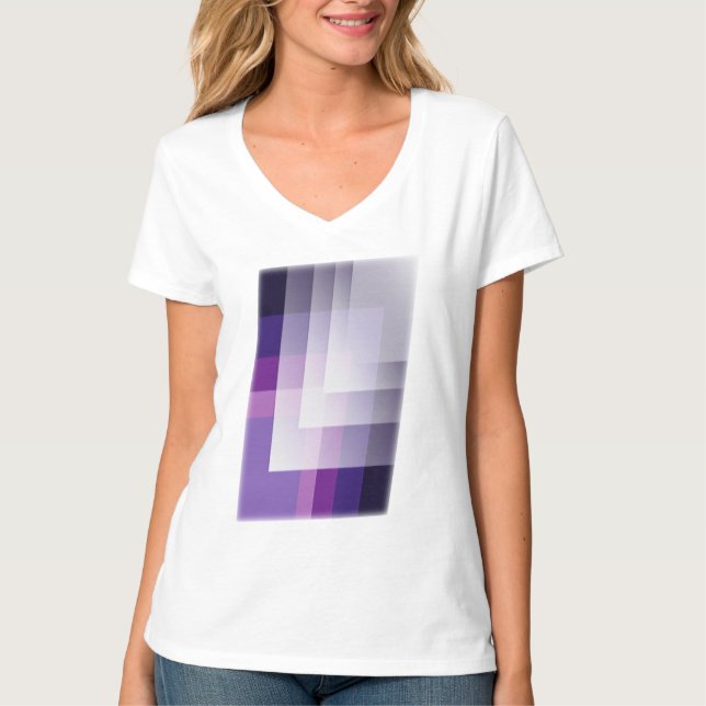 Camiseta Púrpura e branca (Frente)