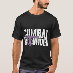 Camiseta Púrpura Ele Combate Veterano Militar Soldado Ferid