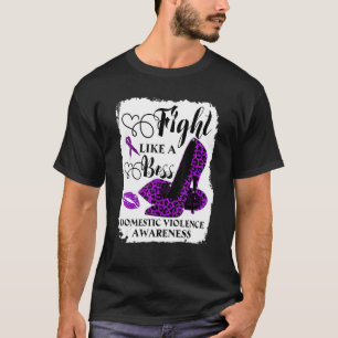 Camiseta Púrpura Leopardo Luta Como Um Chefe De Violência D