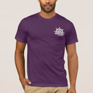 Camiseta Púrpura MG Teto Wht Logotipo Fnt/Cor do Cheio Tras