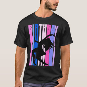 Camiseta Púrpura Rosa Pidroxa, Dança de Música Aniversário