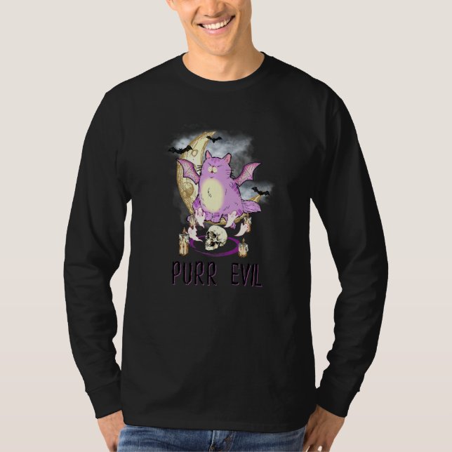 Camiseta Purr Evil  Let's Summon Demons Pastel Goth Occult  (Frente)