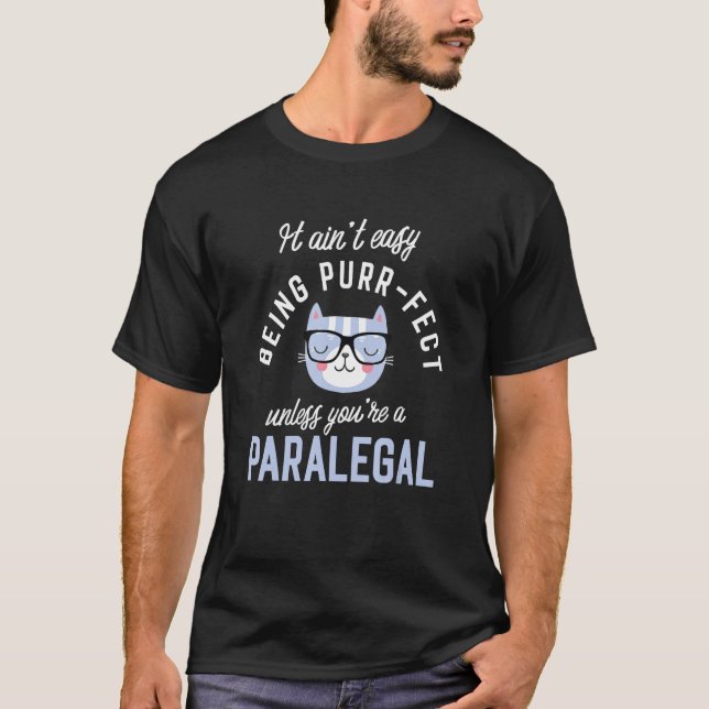 Camiseta Purr-Fect Paralegal Funny Legal Assistant Idea Par (Frente)