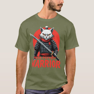 Camiseta Purr-fect Samurai Warrior Cat - Feline feroz