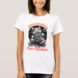 Camiseta Purr-fecundação: Gato Gato Gato Grito Tangido em F
