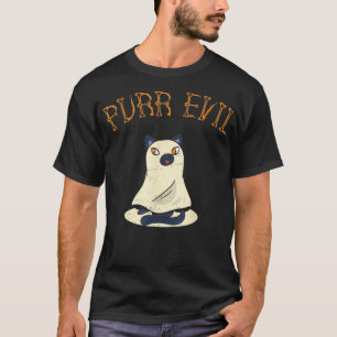 Camiseta Purr Mau Feline Cat Halloween Truk Ou Tre