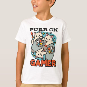 Camiseta Purr On Gamer - Design de Jogos para Gatos de Gato