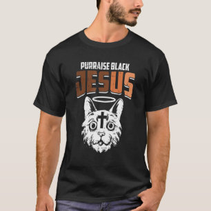 Camiseta Purraise Jesus Negro Mês da História Negra Fofo BL