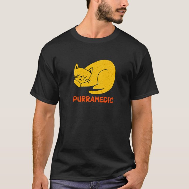 Camiseta Purramedic Cat  Paramedic Kitten EMT  Cat Mom  1 (Frente)