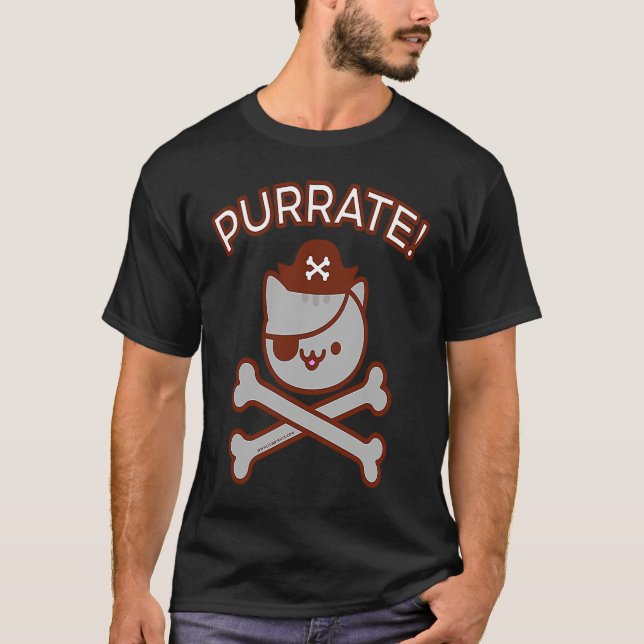 Camiseta PURRATE  Cat Pirate Pun (Frente)