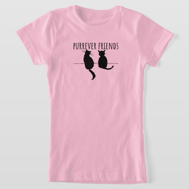 Camiseta Purrever Friends Cute Cat Besties (Postura )