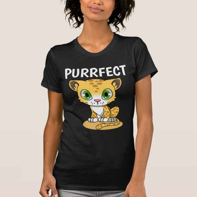 Camiseta PURRFECT CUTE LADIS FLIRTY CAT T-Shirts (Frente)