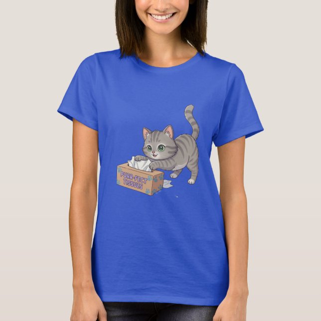 Camiseta Purrfect Tissue Box Cat (Frente)