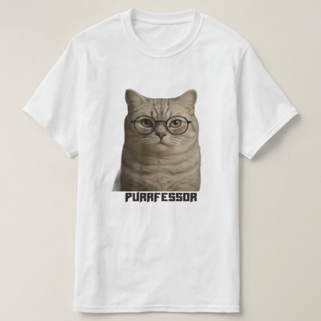 Camiseta Purrfessor (Frente do Design)