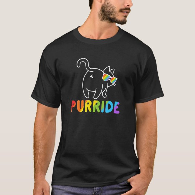 Camiseta Purride Cat Gay Lgb Prim Mulheres M (Frente)