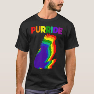 Camiseta Purride Cat Rainbow Color Kitty