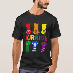 Camiseta Purride Engraçado Gato LGBT Amantes de Gato