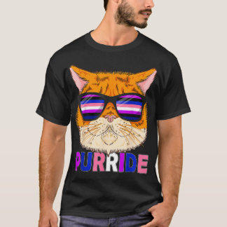 Camiseta Purride Gengibre Gato Gatinhos Óculos solares Gay